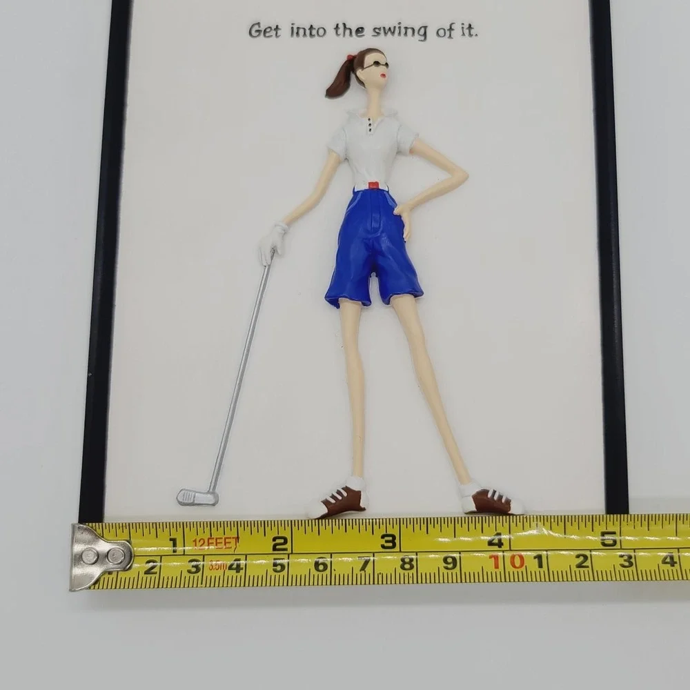 GOLF GIRL Get Into The Swing Of It Hanging Plaque Wall Decor Female Golfer Gift